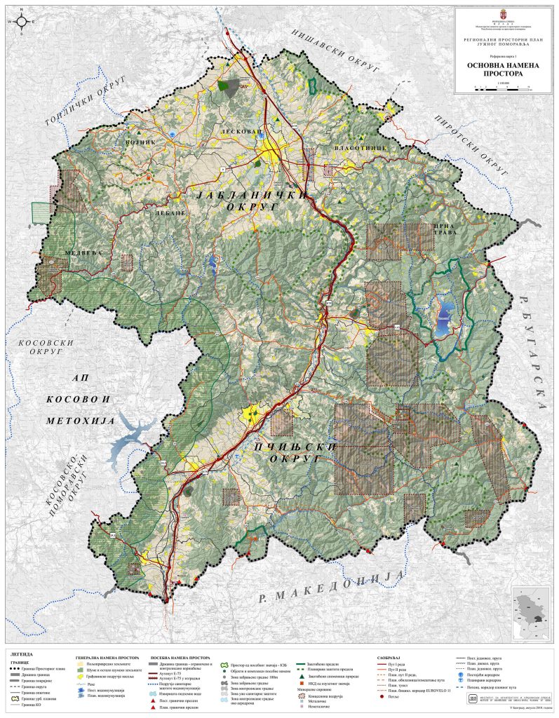 Uredba o utvrđivanju Regionalnog prostornog plana opština Južnog Pomoravlja